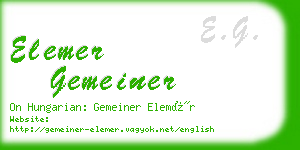 elemer gemeiner business card